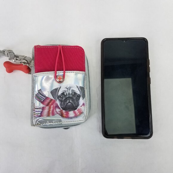 Fuzzy Nation Pug Women's Wristlet Wallet Purse Zipper Bag Dog Lover Collectible - Picture 13 of 13